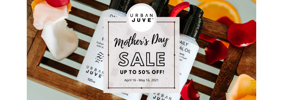 Urban Juve is now offering up to 50% for Mother's Day