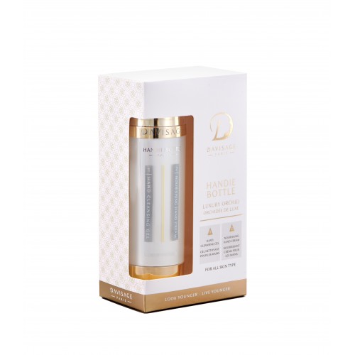 DAVISAGE Handie Bottle (Alcohol-Free Hand Cleansing Gel & Nourishing Hand Cream)
