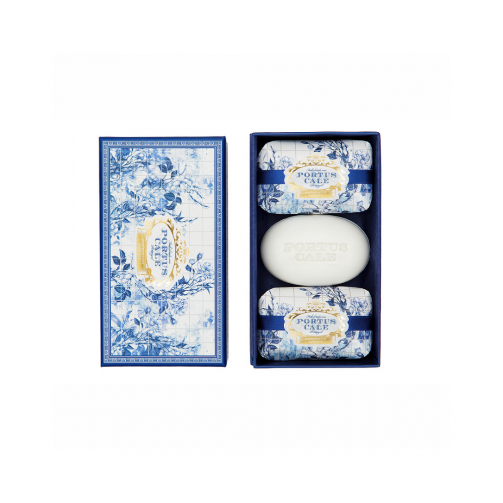 Portus Cale Gold & Blue Soap Set 