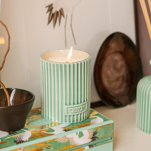 Portus Cale White Crane Candle