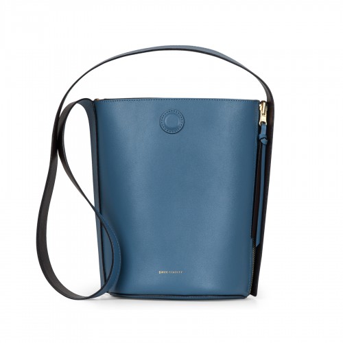BIKER STARLET Reversible Bucket Bag Cerulean Blue/Chocolate 