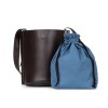 BIKER STARLET Reversible Bucket Bag Cerulean Blue/Chocolate 