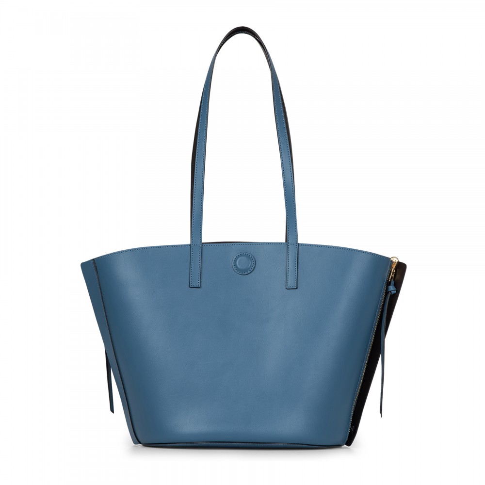 BIKER STARLET Reversible Shopper Bag Cerulean Blue/Chocolate