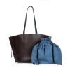 BIKER STARLET Reversible Shopper Bag Cerulean Blue/Chocolate