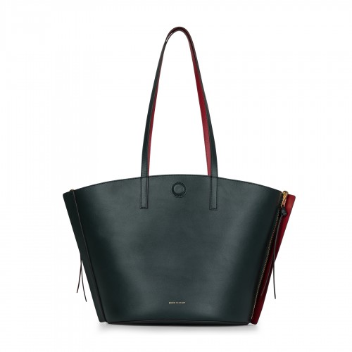 BIKER STARLET Reversible Shopper Bag Deep Green/Red