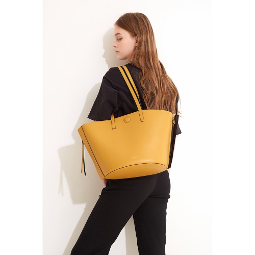 BIKER STARLET Reversible Shopper Bag Mustard/Black