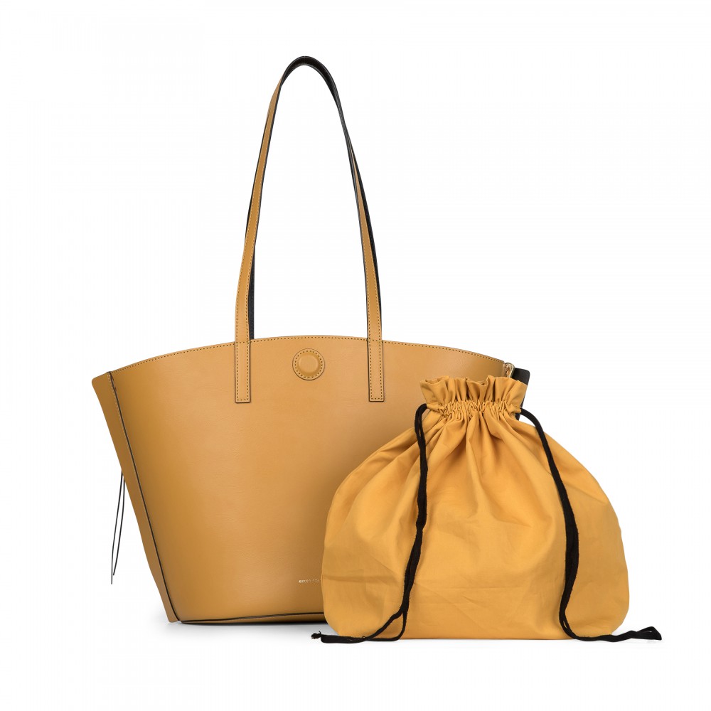 BIKER STARLET Reversible Shopper Bag Mustard/Black