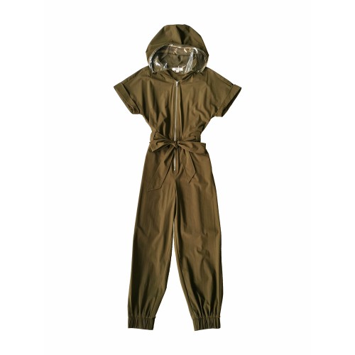GINGER STYLE Jumper with Detachable Plastic Shield - Light Military (Free HK Shipping) 
