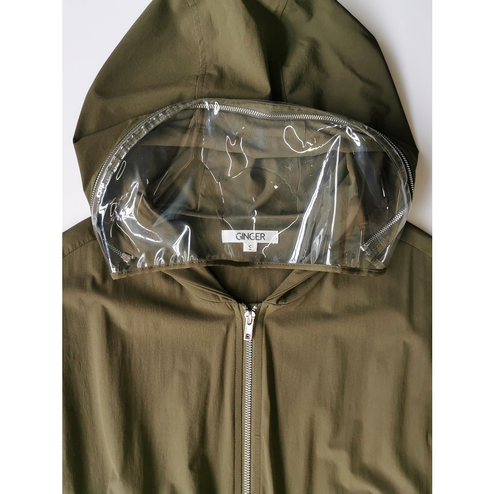 GINGER STYLE Jumper with Detachable Plastic Shield - Light Military (Free HK Shipping) 