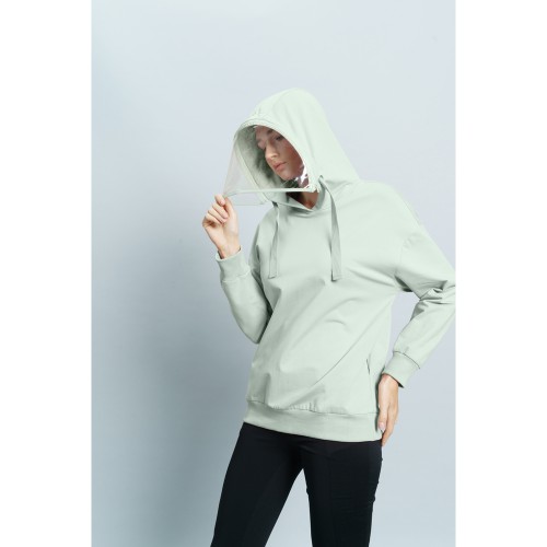 GINGER STYLE Hoodie with Detachable Plastic Shield - Green (Free HK Shipping) 