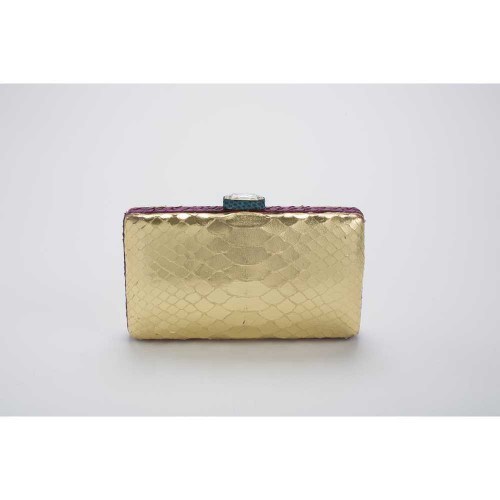 Jennifer Mak Julia Python Box Clutch