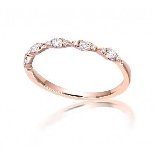 Karen Jewel - Lace Ribbon Ring (Rose Gold)