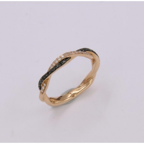 Karen Jewel - Black & White Twisted Ring