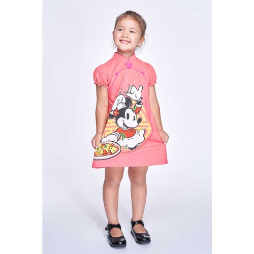 Yi-Ming DISNEY Girls' Chef Mickey Cotton Cheongsam