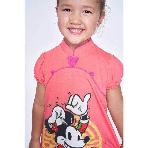 Yi-Ming DISNEY Girls' Chef Mickey Cotton Cheongsam