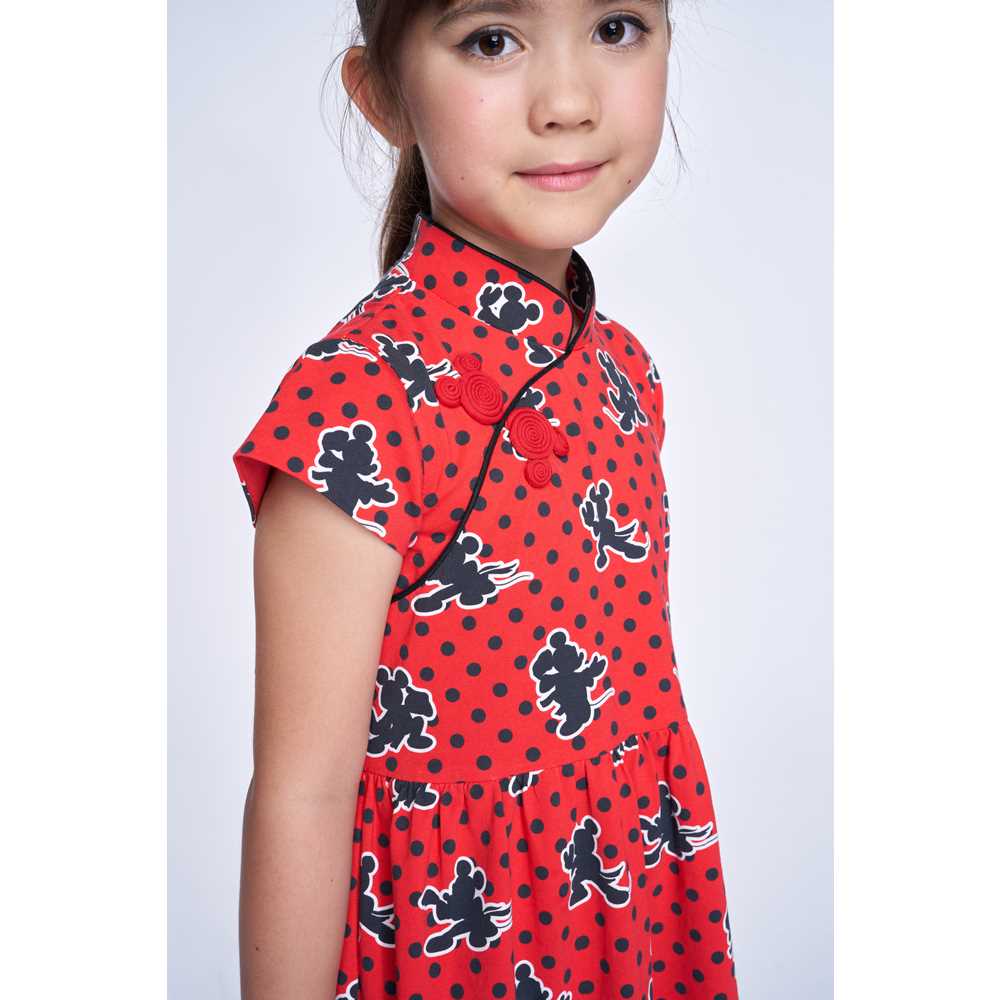 Yi-Ming DISNEY Girls' Kungfu Mickey Cotton Gathered Dress