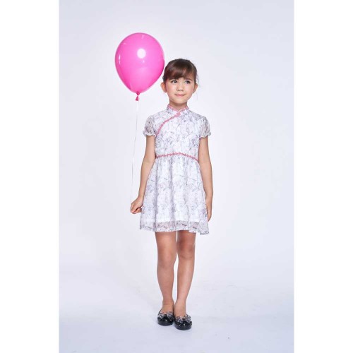 Yi-Ming DISNEY Girls' Mulan Chiffon Gathered Dress