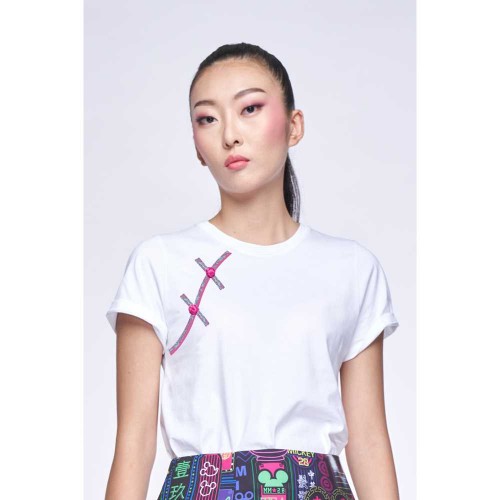 Yi-Ming IRINA Front Flap Print Tee