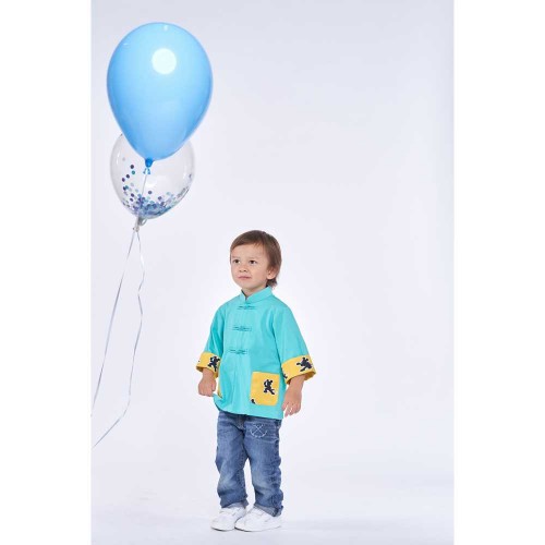 Yi-Ming DISNEY Boys' Kungfu Mickey Cotton Oriental Jacket (Green)