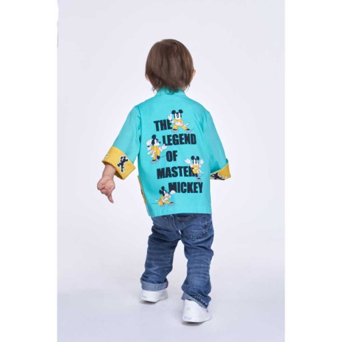 Yi-Ming DISNEY Boys' Kungfu Mickey Cotton Oriental Jacket (Green)