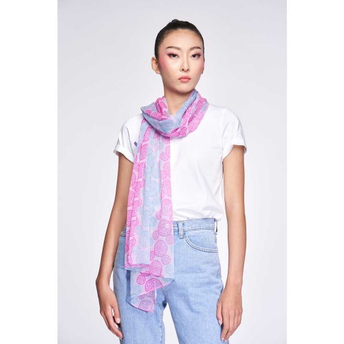 Yi-Ming DISNEY Mickey Hera Chiffon Scarf (Pink/ Blue)