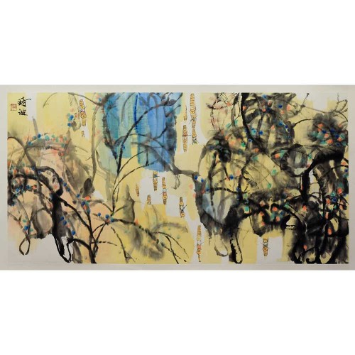 POMO Chinese Painting - Golden River