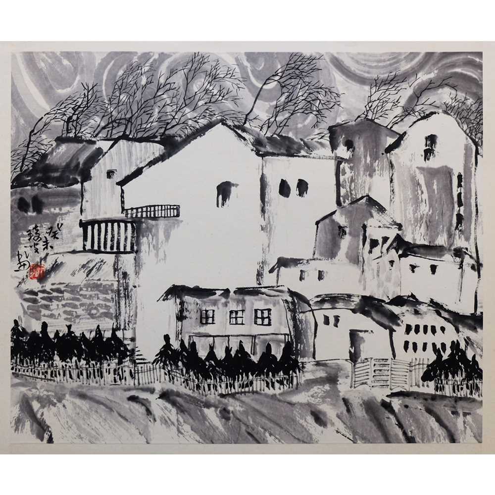 POMO Chinese Painting - Greyscale Starry Night