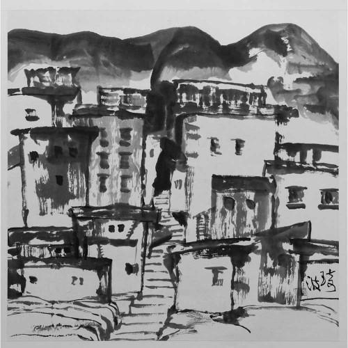 POMO Chinese Painting - Lion Rock Spirit