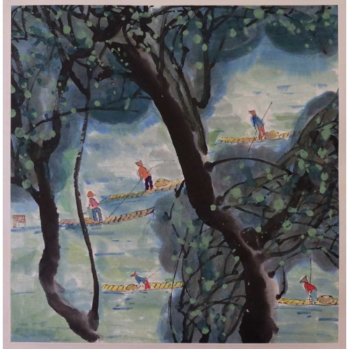 POMO Chinese Painting - Scenes from a River III