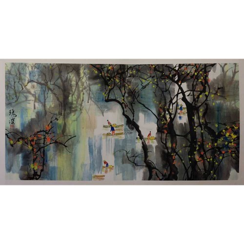 POMO Chinese Painting - Scenes from a River I