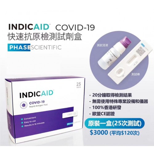 INDICAID® COVID-19 RAPID ANTIGEN TEST (25 KITS)