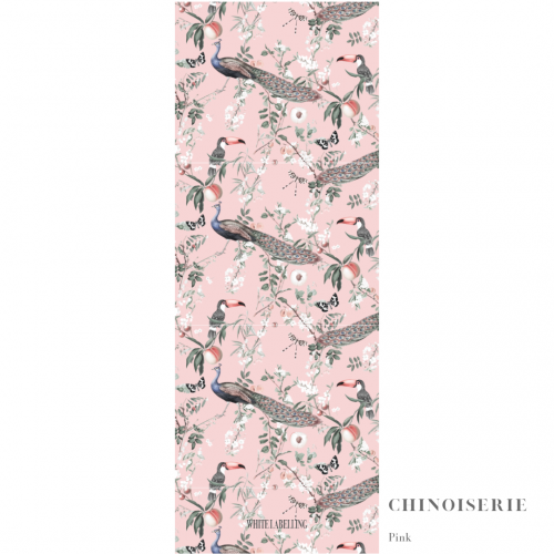 White Labelling Yoga Mat - Chinoiserie Pink 1.2mm 